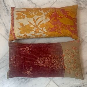 Antique hand stitched pillows from the 50s